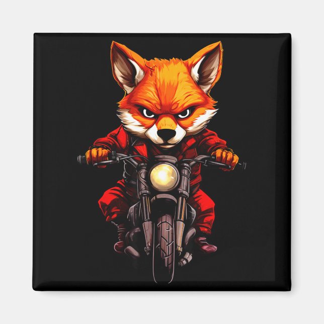 Motorcycle Foxes  Magnet (Vorne)
