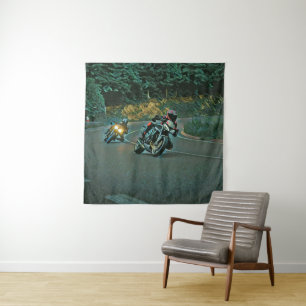 Motorcycle gift wandteppich