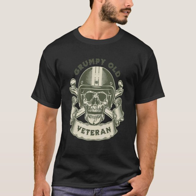 MOTORCYCLE GRUMPY OLD VETERAN   Retirement T-Shirt (Vorderseite)