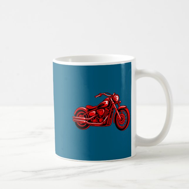 Motorcycle Heart Biker Valentines Day Rider Couple Kaffeetasse (Rechts)