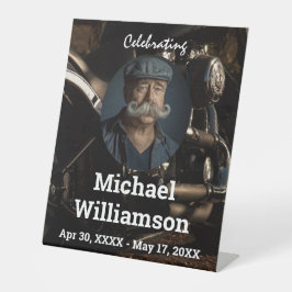Motorcycle Photo Celebration of Life  Sockelschild
