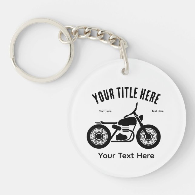 Motorcycle Ride Speed and Freedom Design Schlüsselanhänger (Vorderseite)