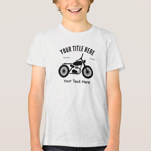 Motorcycle Ride Speed and Freedom Design Tri-Blend Shirt (Vorderseite)