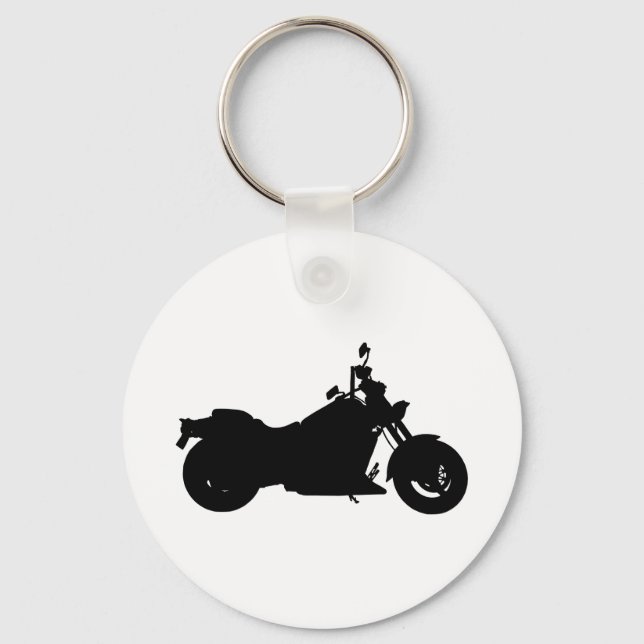Motorcycle Silhouette Schlüsselanhänger (Vorderseite)