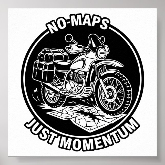 Motorcycle Touring Freedom Mindset Poster (Vorne)