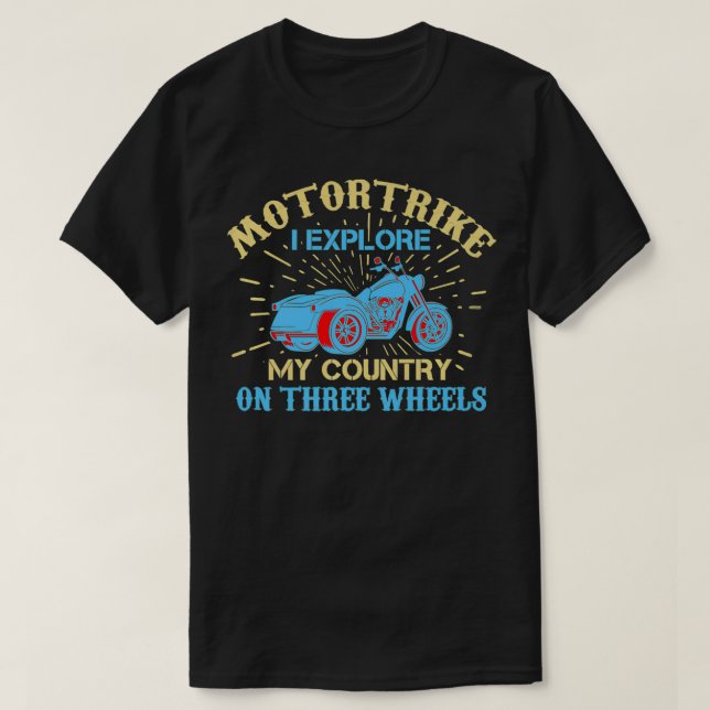 Motorcycle Trike Motortrike Motor Three Wheeler Bi T-Shirt (Design vorne)