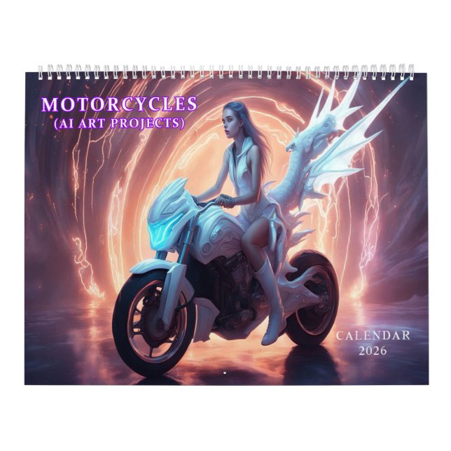 Motorcycles AI Art Kalender (Titelbild)