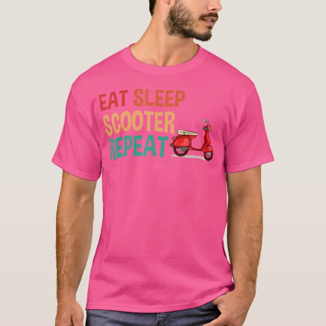 Motorcycles Motorized Motorbike Scoot T-Shirt (Vorderseite)