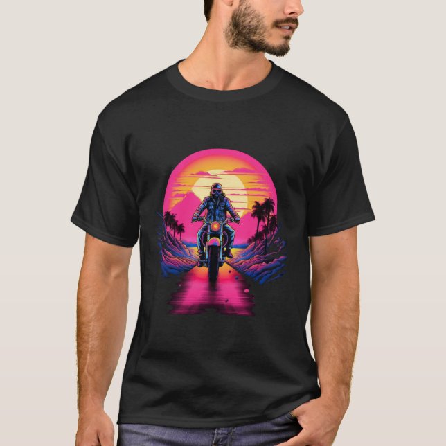 Motordruckfarbe bei Sonnenuntergang T - Shirt (Vorderseite)