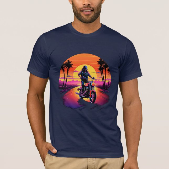 Motordruckfarbe bei Sonnenuntergang T - Shirt (Vorderseite)