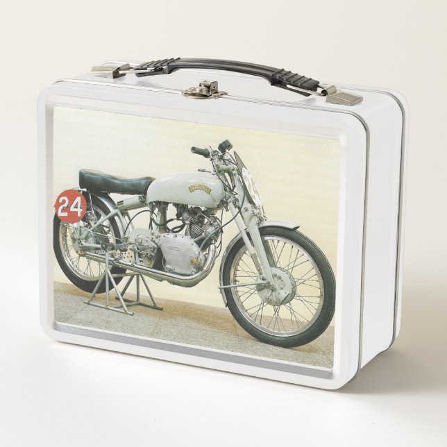 Motorenlunchbox Metall Brotdose (Vorderseite)