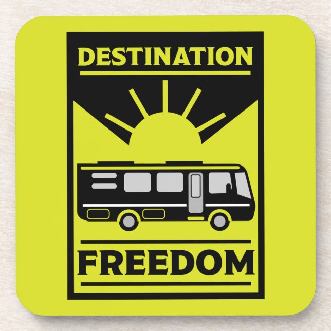 Motorhome Camping RV Freedom Dessous de verre (Devant)