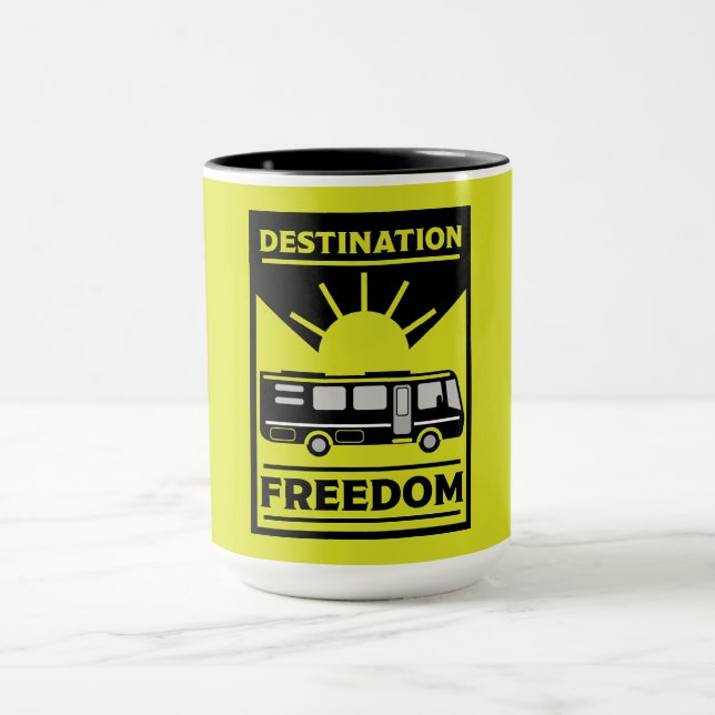 Motorhome Camping RV Freiheit Tasse (Zentrum)