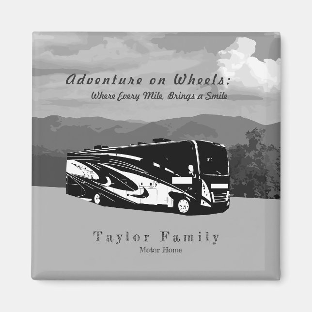 Motorhome RV Camper Magnet (Vorne)