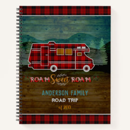 Motorhome RV Camper Reisen Van Rustic Personalisie Notizbuch