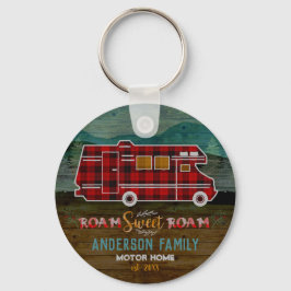 Motorhome RV Camper Reisen Van Rustic Personalisie Schlüsselanhänger