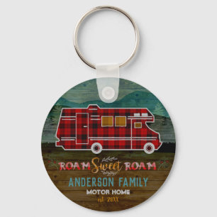 Motorhome RV Camper Reisen Van Rustic Personalisie Schlüsselanhänger