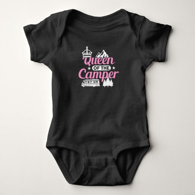 Motorhome RV Camping Königin des Campers Baby Strampler (Vorderseite)