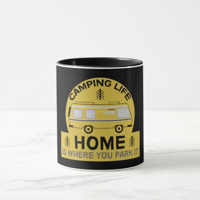 Motorhome | RV Motorhome | Camping Life Latte Mug (Centre)
