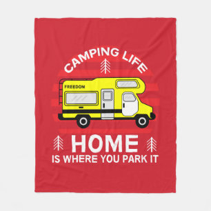 Motorhome RV Motorhome Camping Life Latte Tass Fleecedecke
