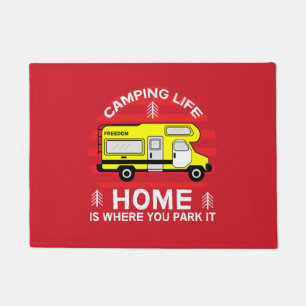 Motorhome RV Motorhome Camping Life Latte Tass Fußmatte