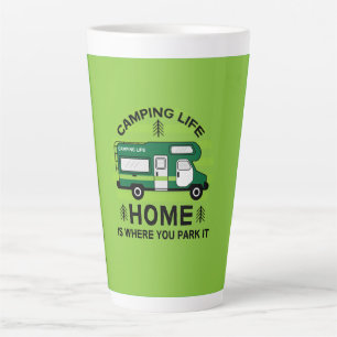 Motorhome   RV Motorhome   Camping Life Latte Tass Milchtasse