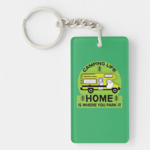 Motorhome   RV Motorhome   Camping Life Latte Tass Schlüsselanhänger