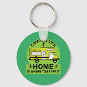 Motorhome RV Motorhome Camping Life Latte Tass Schlüsselanhänger