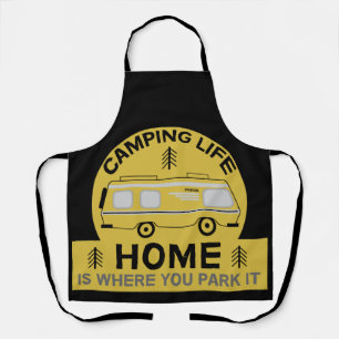 Motorhome RV Motorhome Camping Life Latte Tass Schürze