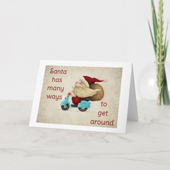 **MOTORISIERTE SANTA** AUF IHREN WEG! KARTE (Vorderseite)