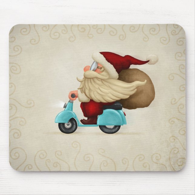 Motorisierter Weihnachtsmann Mousepad (Vorne)