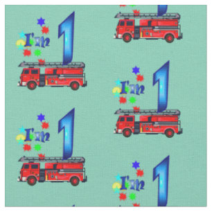 Motorkinder1. Geburtstag des roten Feuers Stoff