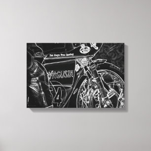 Motorrad 1 16,50x11 (41,25x27,5 cm) Waccn Leinwanddruck