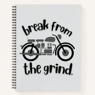Motorrad 2 (Grau) Notizbuch