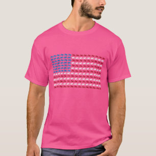 Motorrad amerikanische Flagge 4. Juli Retro Motorr T-Shirt