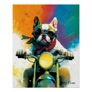 Motorrad - Anime French Bulldog 2001 Poster