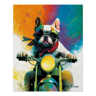 Motorrad - Anime French Bulldog 2001 Poster