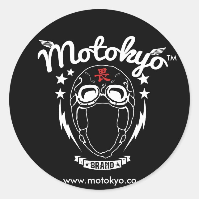 Motorrad-Aufkleber Runder Aufkleber (Vorderseite)