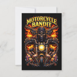 Motorrad-Bandit Dankeskarte