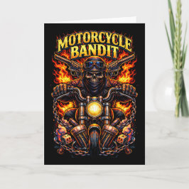 Motorrad-Bandit Feiertagskarte