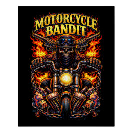 Motorrad-Bandit Poster
