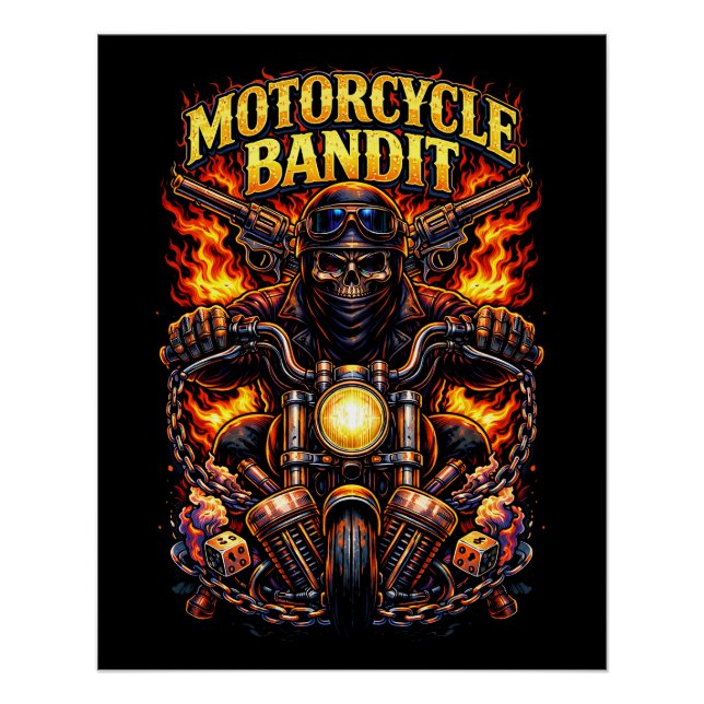 Motorrad-Bandit Poster (Vorderseite)