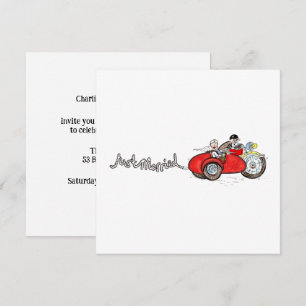 Motorrad & Beiwagen Hochzeitsabend Einladung