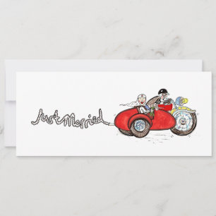 Motorrad & Beiwagen Hochzeitsabend Einladung