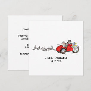 Motorrad & Beiwagen Hochzeitsabend Einladung