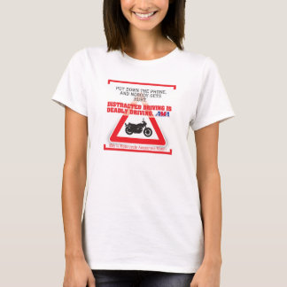 Motorrad-Bewusstseins-Monat: Legen Sie das Telefon T-Shirt