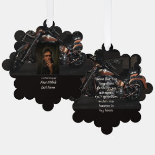 Motorrad-Biker-Andenken Ornament Karte