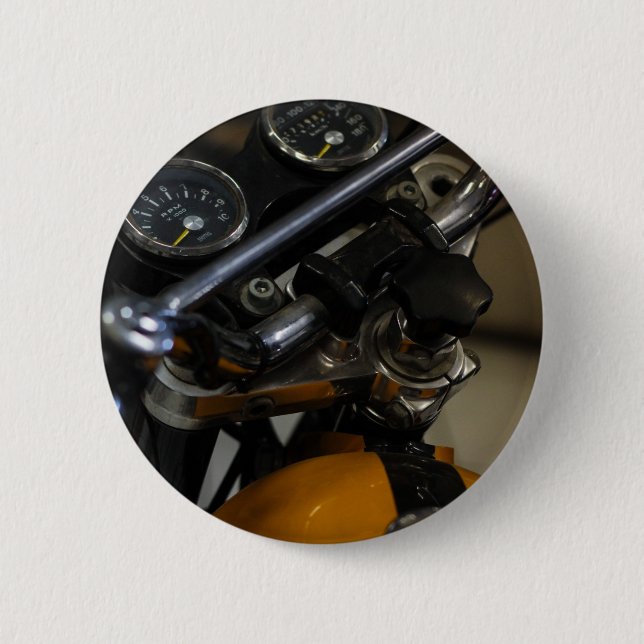 Motorrad Biker Fahrer Button (Vorderseite)