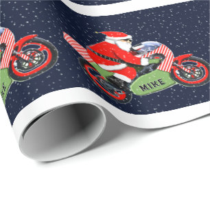 Motorrad-Biker-Weihnachtsgeschenk Geschenkpapier