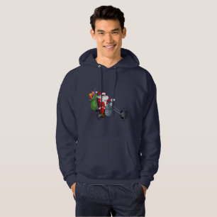 Motorrad Biker Weihnachtsmann Herren Hoodie Sweats